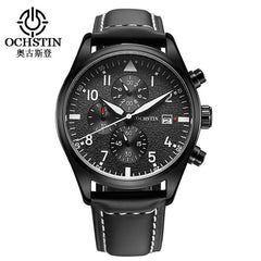 2019 Mens Business Watches Top Brand Luxury Waterproof Chronograph Watch